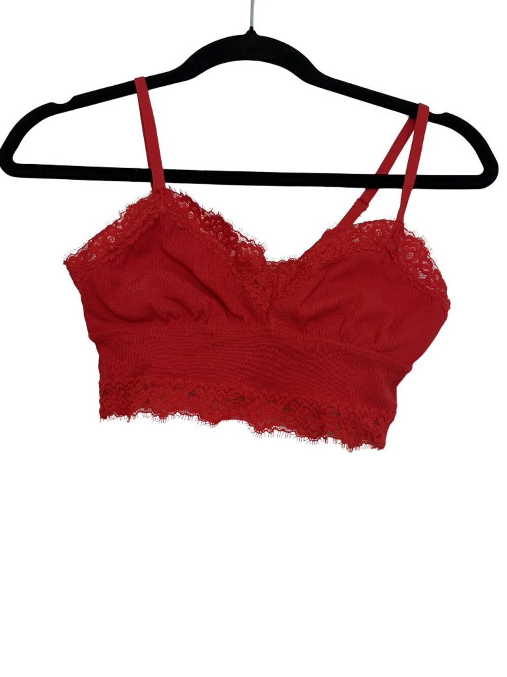 Red Lace Trim Bralette | NWT